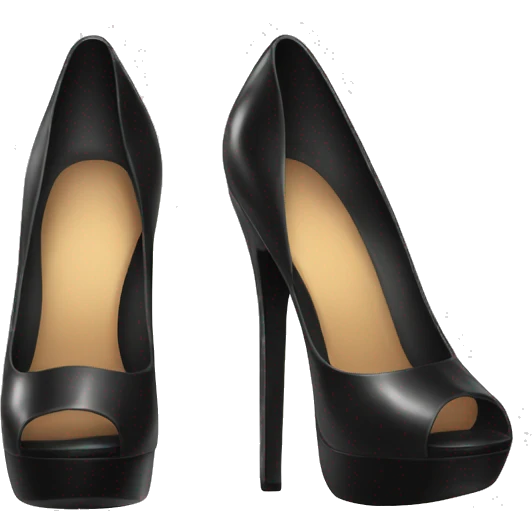 realistic black shiny heels emoji