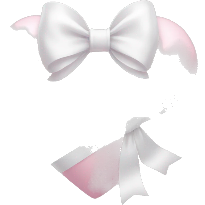 The pastel pink heart wrapped in white bow emoji