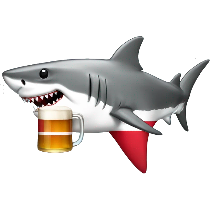 shark with poland flag and beer emoji