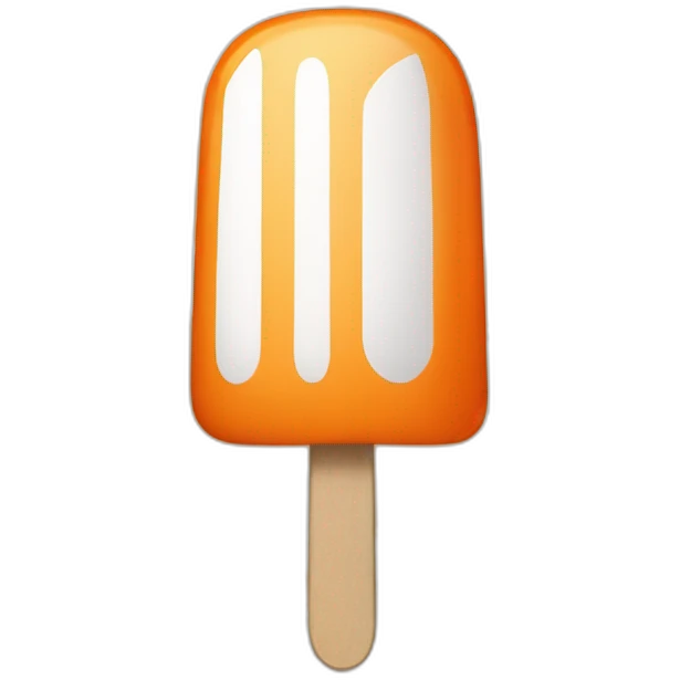 a orange and white stripes popsicle who is a warrior emoji