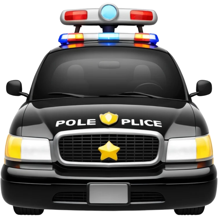 police voiture noir blanc face emoji