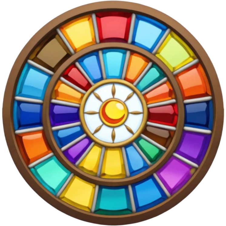 Stained glass art palette emoji