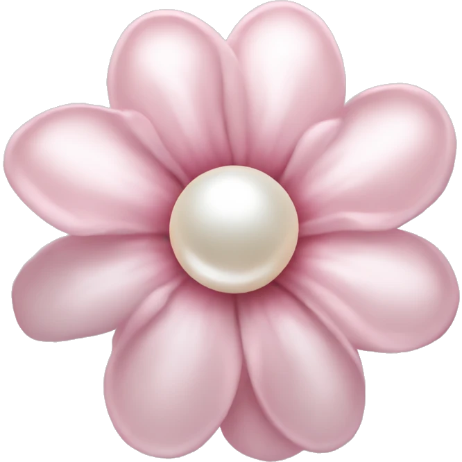 Pearl light pink flower emoji