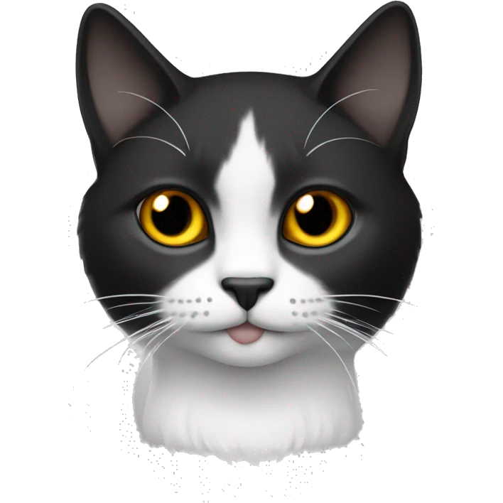 gato blanco y negro emoji