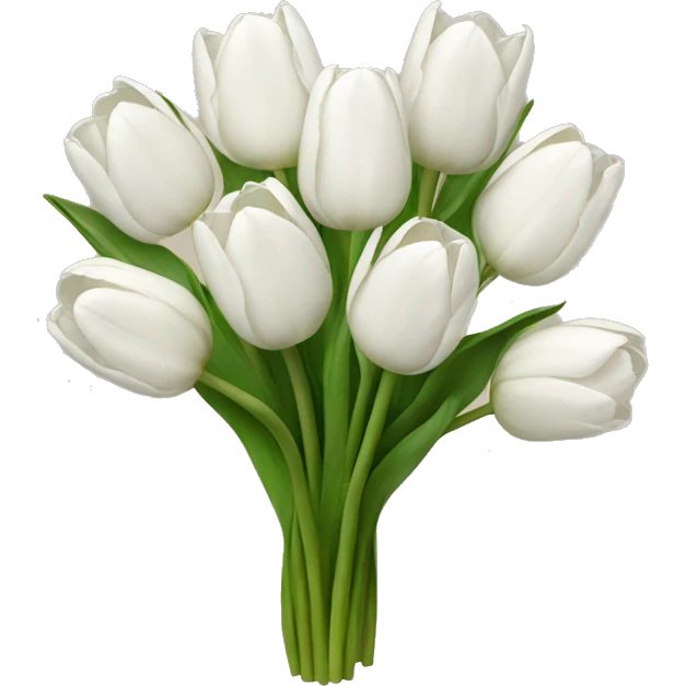 white tulip bouquet  emoji