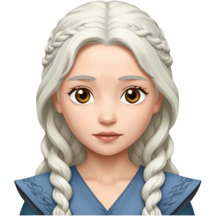 Daenerys Targaryen from Games of throne character face only younger emoji