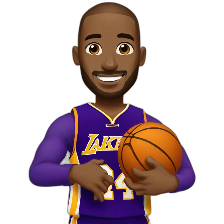 Kobe Bryant with the ball emoji