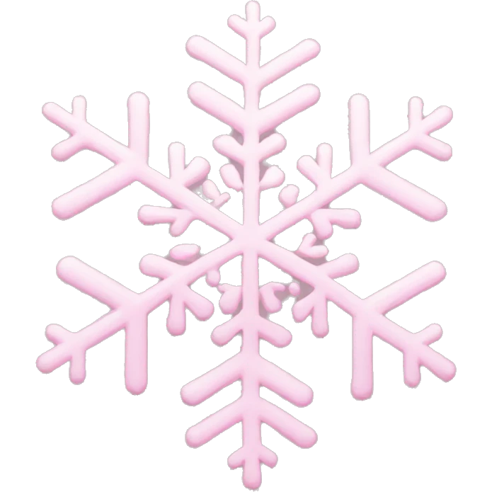 pastel pink snowflake  emoji
