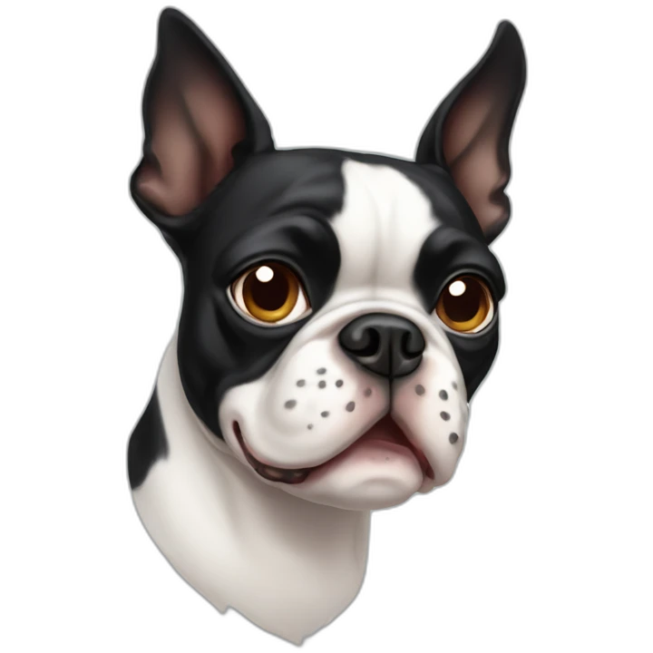 stubborn boston terrier emoji