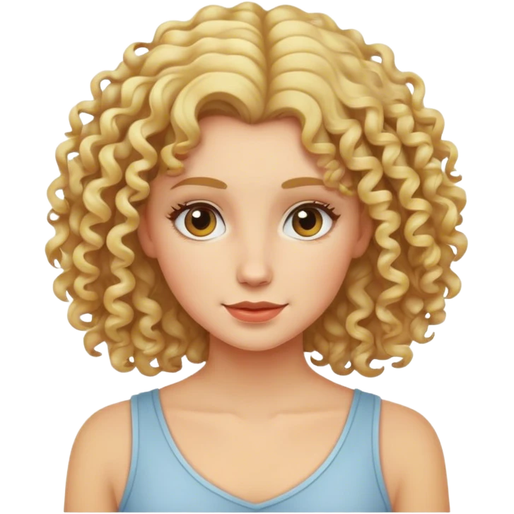 Curly haired blonde emoji
