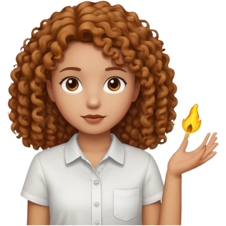 esmer kumral renkli kıvırcık kız emoji