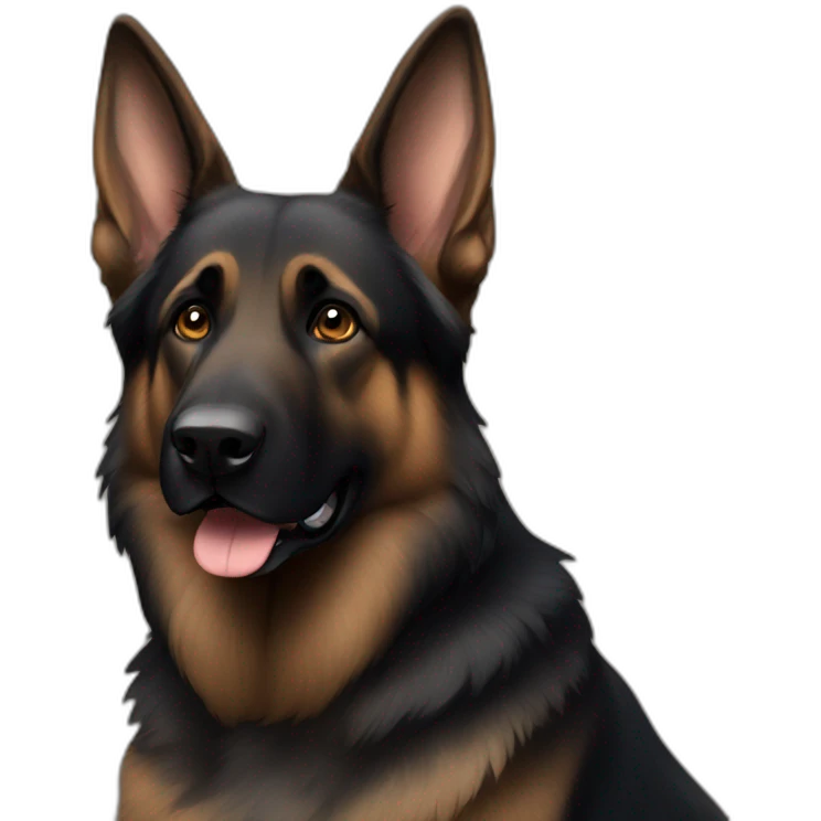 mostly dark German Shepherd emoji