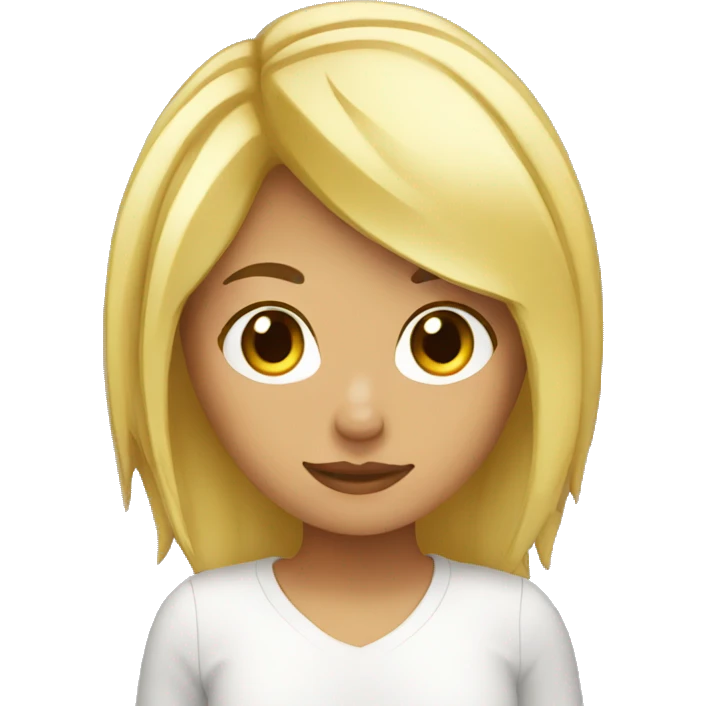 Chica rubia blanca  emoji
