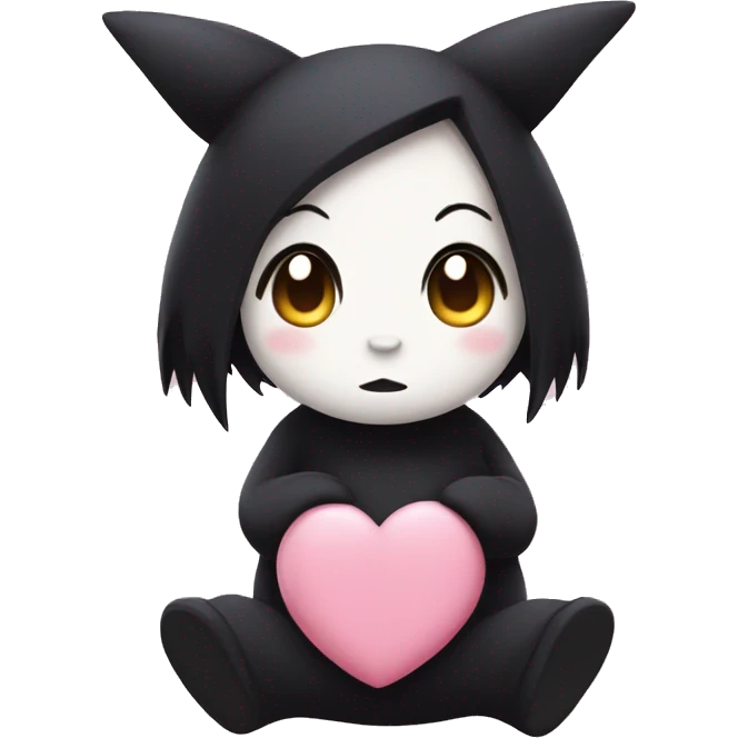kuromi with heart emoji