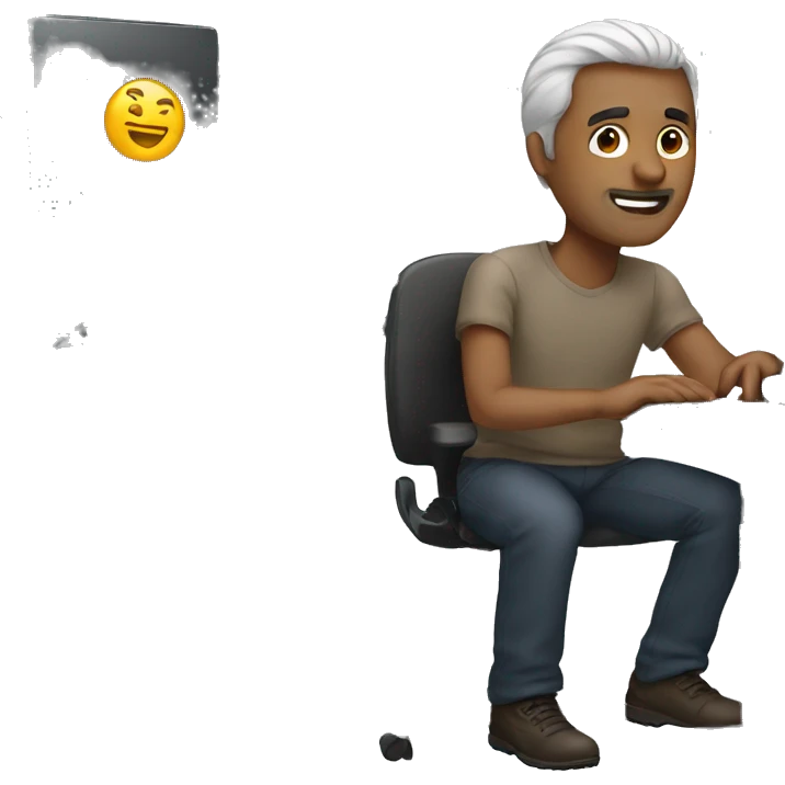 man on the computers  emoji