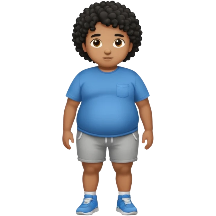 fat person emoji but make him brown skin and curly black hair make it a whole body image and the person is a boy who’s fat even fatter than this add belly rolls emoji