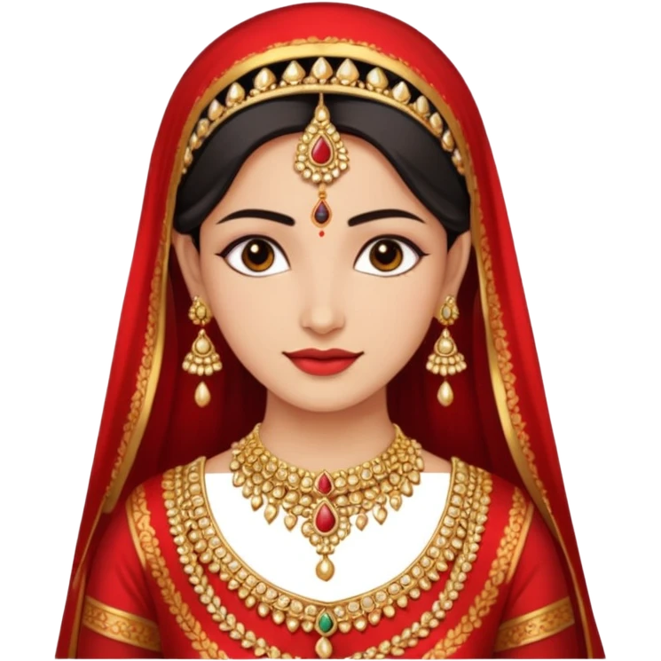 North indian bride getup. emoji