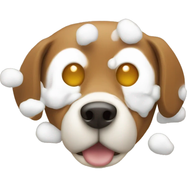 Dog while popping  emoji