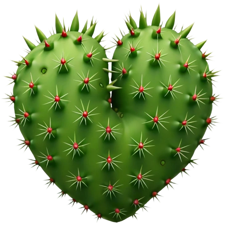 Cactus heart with thorns emoji