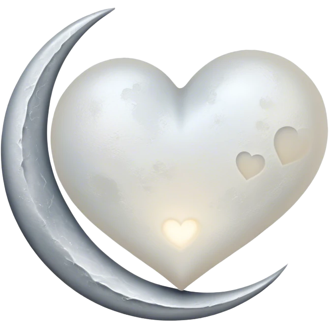 Heart on moon emoji