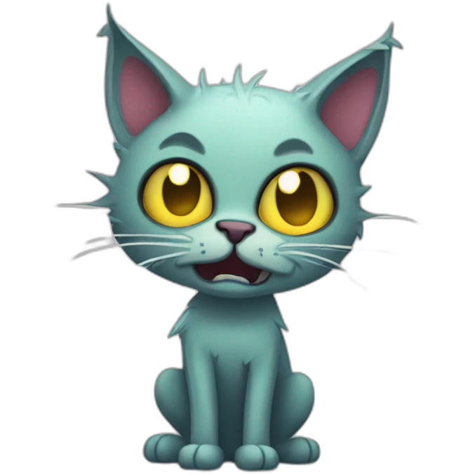 Zombie Cat having an idea emoji