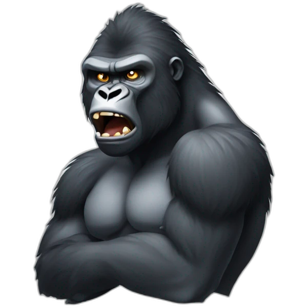 Angry gorilla emoji