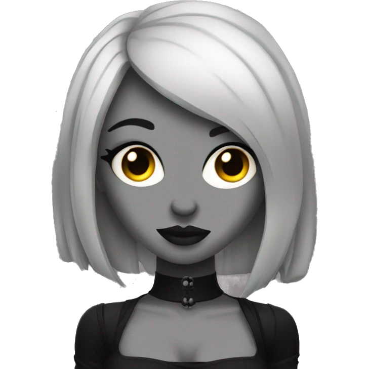 goth seductive girl with torso showing  emoji