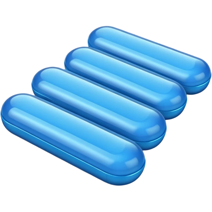 blister pack and blue medicines emoji