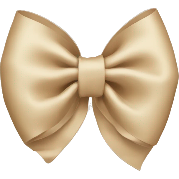 Beige bow emoji