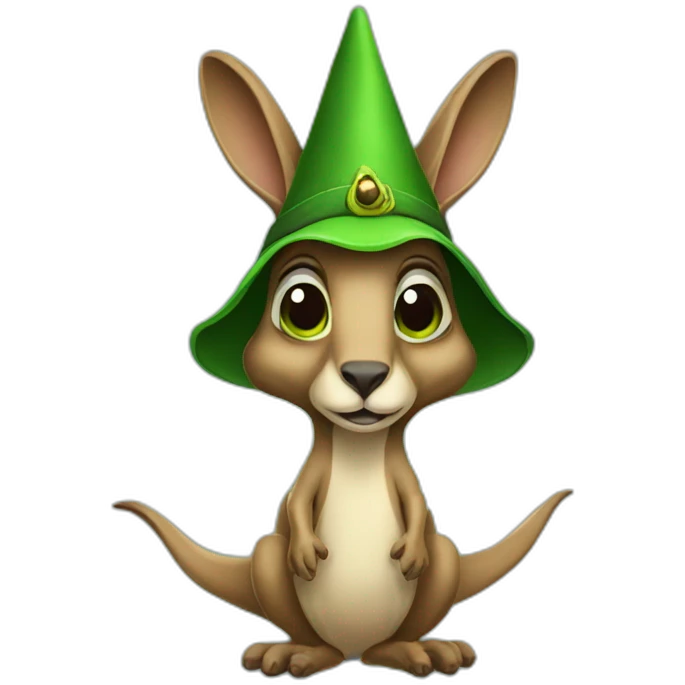 kangaroo green Wizard  emoji