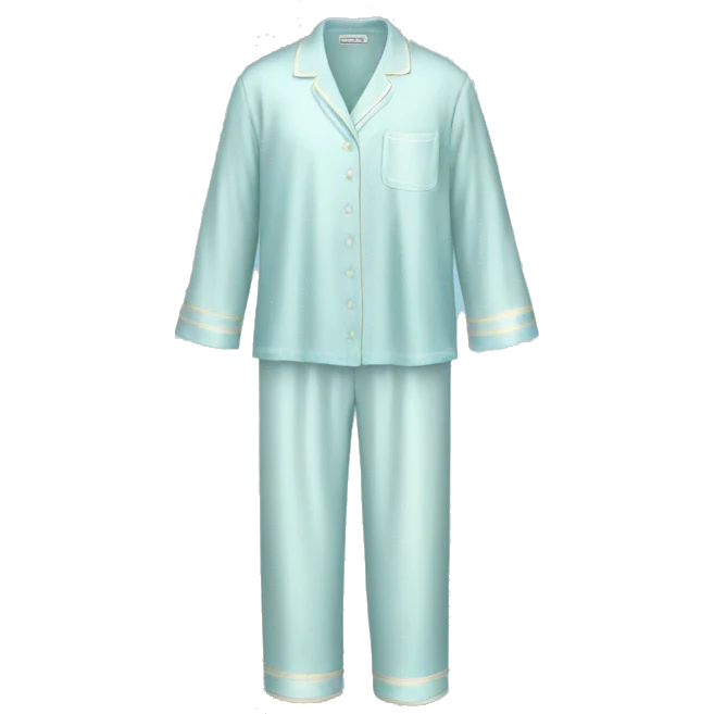 Pastel blue silky pj’s emoji