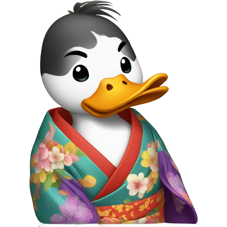 Duck in a kimono emoji