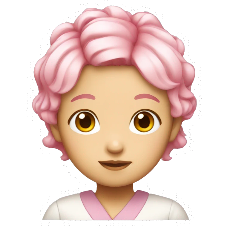 japanese girl with pink hair emoji