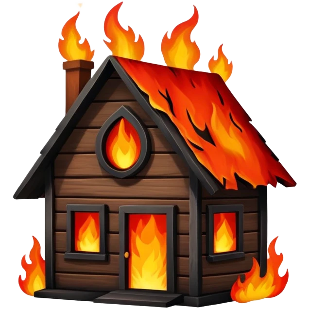 burning house emoji