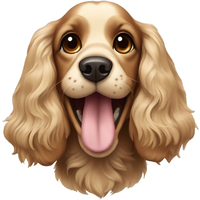 Cocker spaniel smiling  emoji