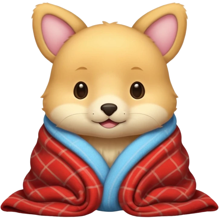 Cutest animal in a blanket emoji