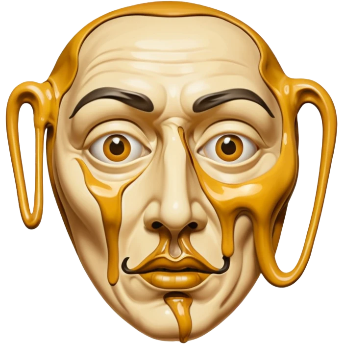 Masque Salvador Dali emoji