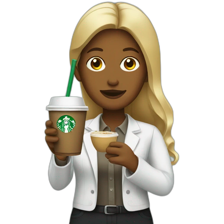 AGENCY WORKER DRINKING STARBUCKS emoji