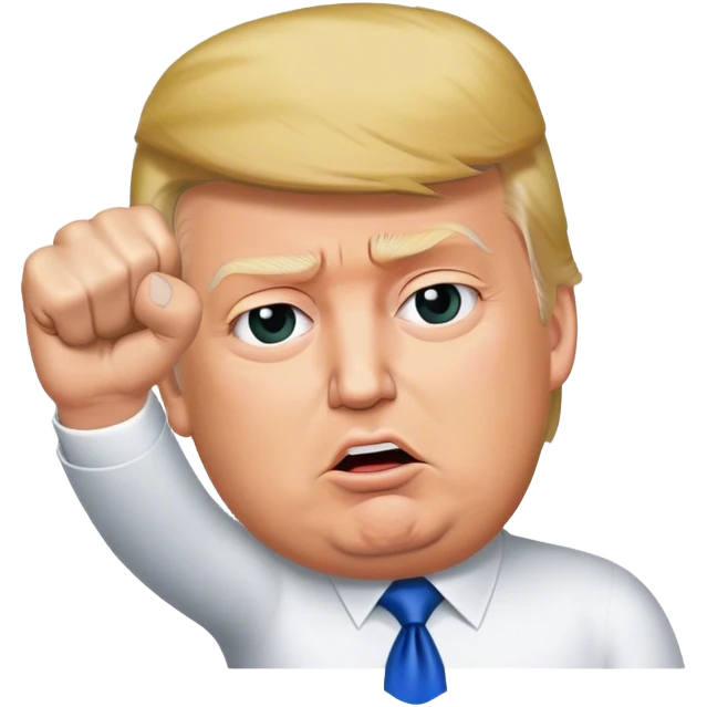 donald trump's fist held high after assassination attempt emoji