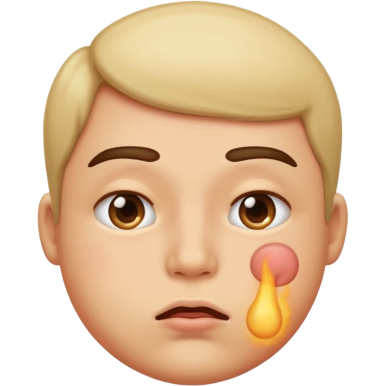 Kissy face with fart in the back  emoji