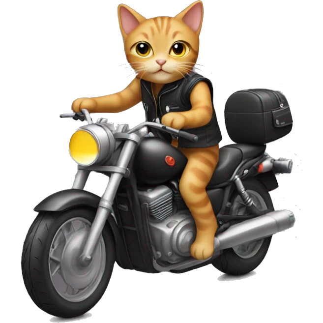 Cat on a motorcycle emoji