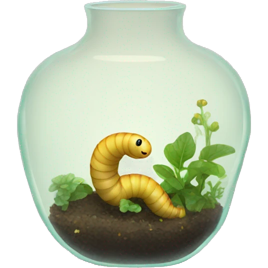Terrarium worm emoji
