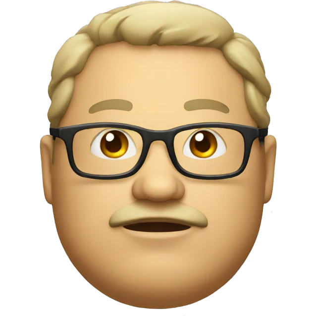 Fat man glasses  emoji