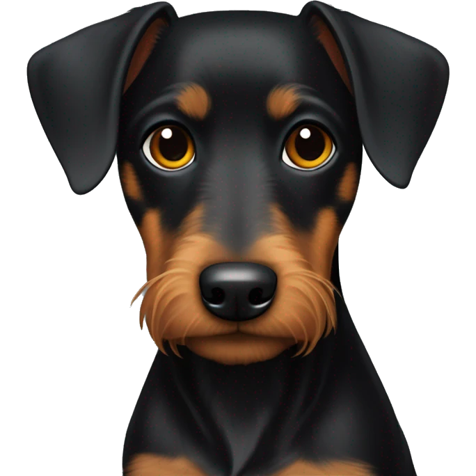Black jagdterrier nad dachshund emoji
