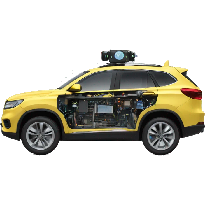 AI controlled car with sensors emoji
