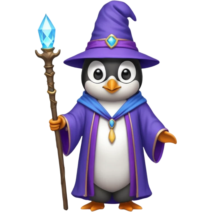 Penguin Wizard emoji