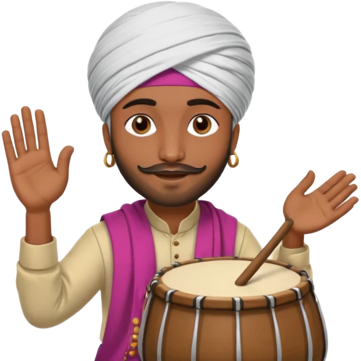 Sardar Punjabi music dhol emoji