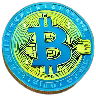 Blue bitcoin emoji