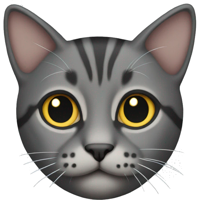 dark grey tabby cat emoji