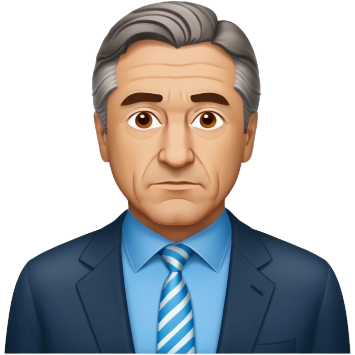 dessine robert de niro avec le logo linkedin emoji